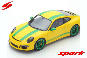 PORSCHE 991 R 2016 YELLOW/GREEN 1:18