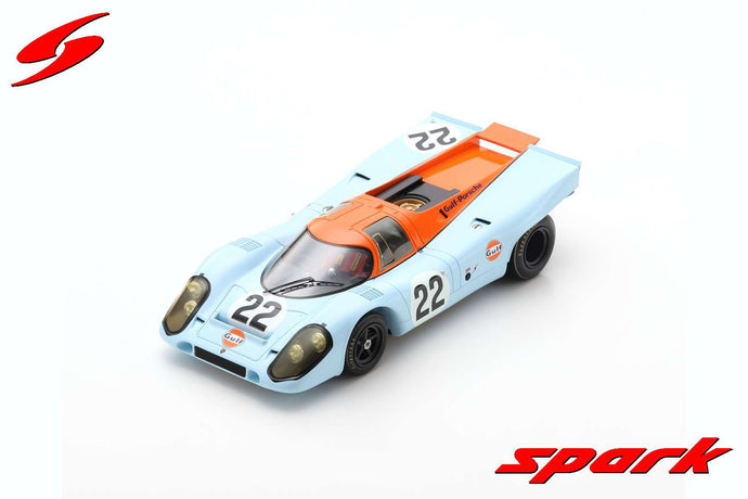 PORSCHE 917K 4.9L TEAM JW AUTOMOTIVE ENGINEERING GULF N 22 24h LE MANS 1970 D.HOBBS - M.HAILWOOD LIGHT BLUE ORANGE