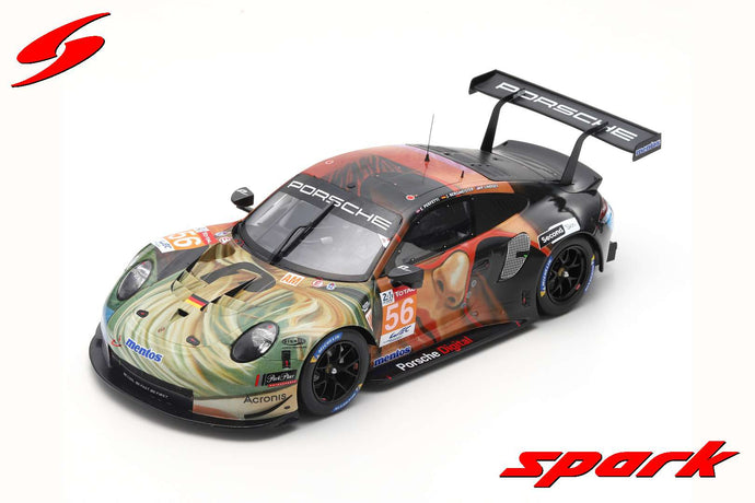 PORSCHE 911 RSR NO.56 TEAM PROJECT 1 WINNER LMGTE AM CLASS 24H LE MANS 2019 J. BERGMEISTER - P. LINDSEY - E. PERFETTI 1:18