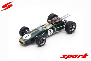 BRABHAM BT24 JACK BRABHAM 1967 N.3 WINNER FRENCH GP 1:18
