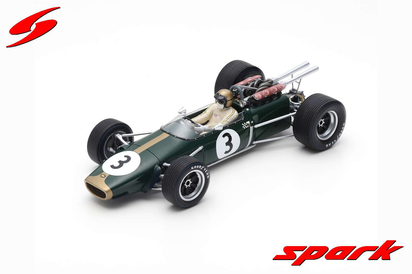 BRABHAM BT24 JACK BRABHAM 1967 N.3 WINNER FRENCH GP 1:18