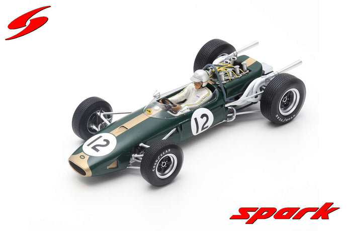 BRABHAM F1  BT19 N 12 WINNER FRENCH GP JACK BRABHAM 1966 WORLD CHAMPION GREEN