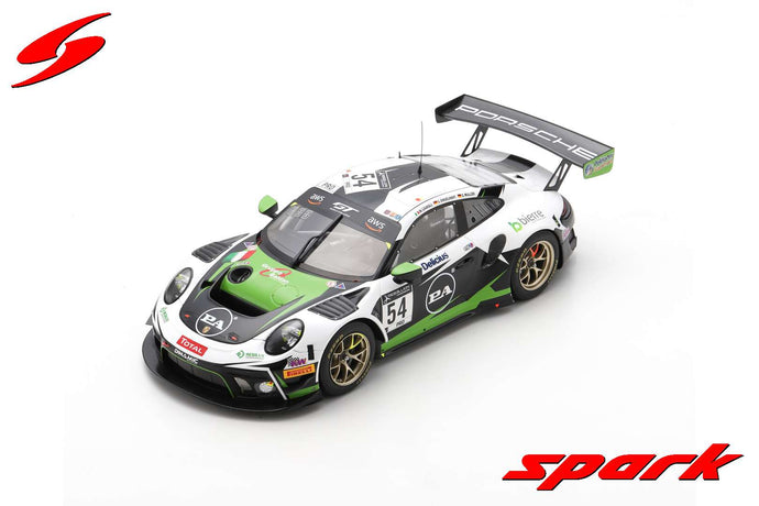 PORSCHE 911 991-2 GT3 TEAM DINAMIC MOTORSPORT N 98 3rd 24h SPA 2020 S.MULLER - C.ENGELHART - M.CAIROLI WHITE BLACK GREEN