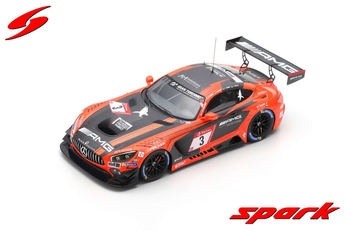 MERCEDES BENZ GT3 AMG TEAM BLACK FALCON N 3 2nd 24h NURBURGRING 2019 M.BUCK - H.HAUPT - T.JAGER - L.STOLZ RED BLACK