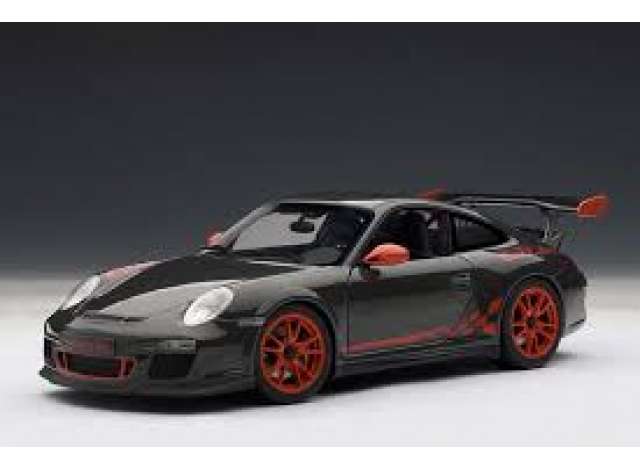 2010 Porsche 997 GT3 RS 3,8, grey with red stripes 1:18