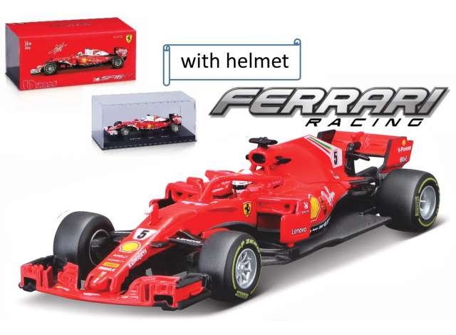 Ferrari F1 Racing Car #5 Sebastiaan Vettel-Seizoen 2018 Rød 1:43