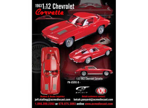 1/12 Chevrolet Corvette 1963 Split Window *resin series*, red 1:12