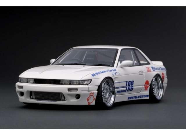 1/18 Rocket Bunny S13 V1, white RB Wheels 1:18