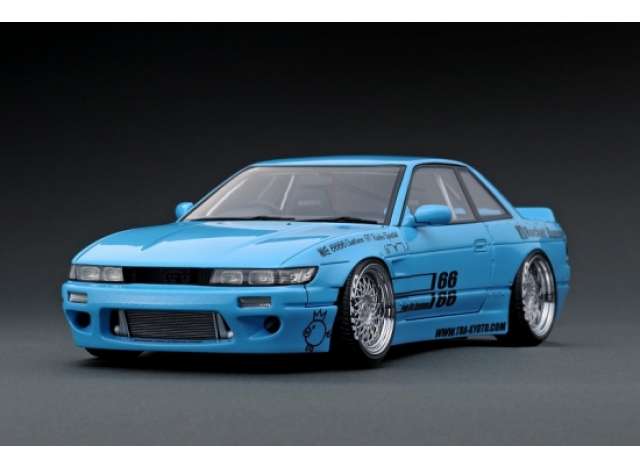 1/18 Rocket Bunny S13 V1, blue RB Wheels 1:18