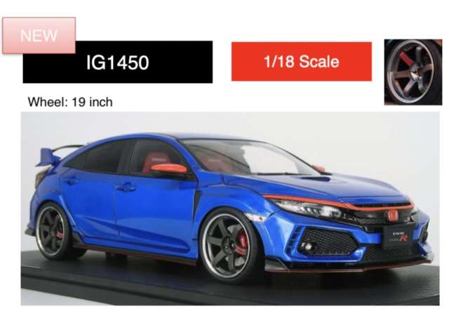 1/18 Honda Civic (FK8) Type R, blue 1:18