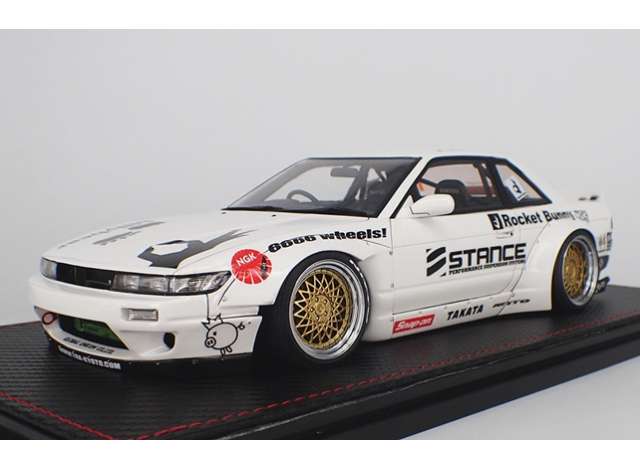 1/18 Rocket Bunny S13 V2 17 inch Wheels, white 1:18