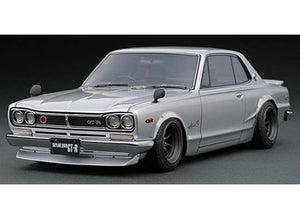1/18 Nissan Skyline 2000 GT-R (KPGC10) 2 Doors 15 inch Wheels, silver 1:18