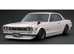 1/18 Nissan Skyline 2000 GT-R (KPGC10) 2 Doors 15 inch Wheels, white 1:18