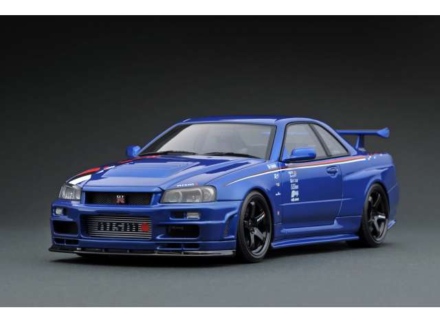 1/18 Nissan Nismo GT-R (R34) 18 inch Wheels, blue metallic 1:18