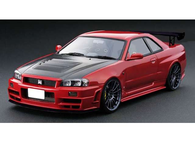 1/18 Nissan Nismo GT-R (R34) 18 inch Wheels, red 1:18