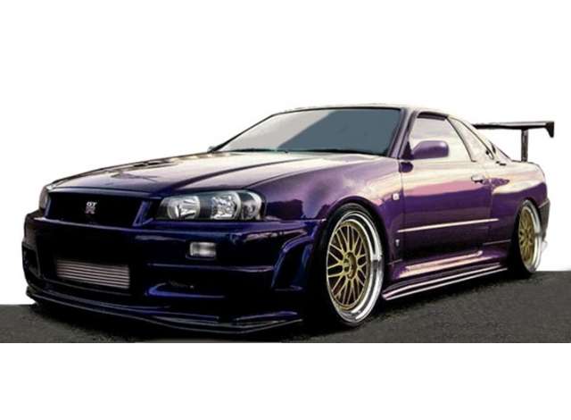 1/18 Nissan Nismo GT-R (R34) 18 inch Wheels, midnight purple 1:18