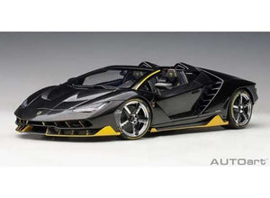 Lamborghini Centenario Roadster, clear carbon/yellow accents 1:18