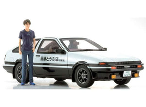 Initial D Toyota Sprinter Trueno AE 86 with Figure Doll 1:18