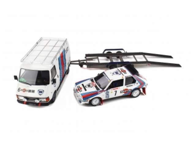 1986 Rally Set Monte Carlo Lancia Delta S4 Gr. B #7 H. Toivonen, white/blue 1:18