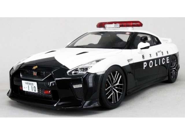 1/18 Nissan GT-R (R35) *Tochigi Police Express Way Patrol 2018*, white/black 1:18