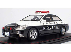 1/18 Toyota Crown (GRS180) Shizuoka Police Traffic Police Force #55, white/black 1:18
