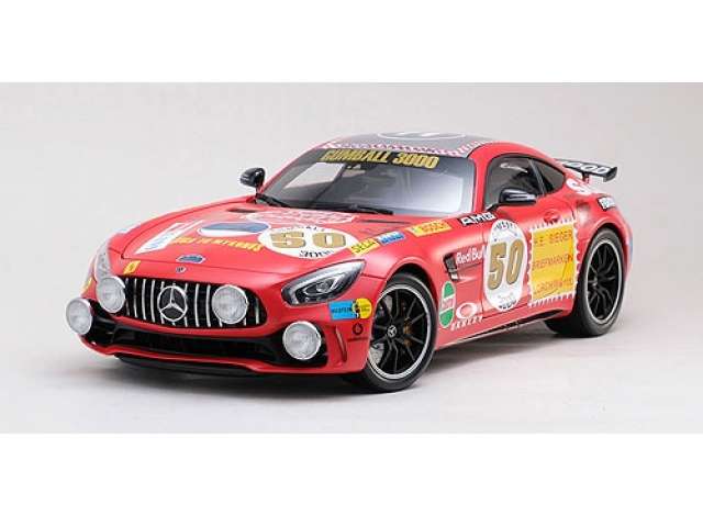 2017 Mercedes-AMG GT R, red sau with driving lamp 1:18