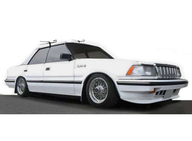 1/18 Toyota Crown (120) 2.8 Early Ver. 14 inch Wheels, royal saloon G white 1:18