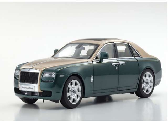 Rolls Royce Ghost SWB, brooklands green & gold 1:18