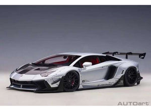 Liberty Walk Lamborghini Aventador, silver matt metallic 1:18