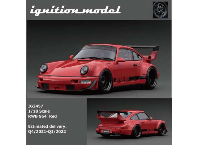 1/18 Porsche RWB 964, red 1:18