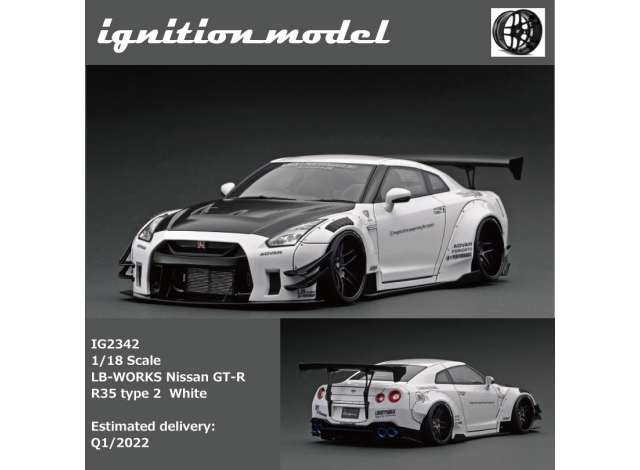 1/18 LB-WORKS Nissan GT-R R35 type 2, white 1:18