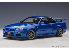 Indlæs billede til gallerivisning Nissan Skyline GT-R (R34) V-Spec II, bayside blue 1:18