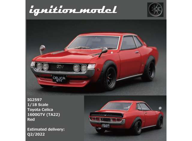 1/18 Toyota Celica 1600GTV (TA22), red 1:18