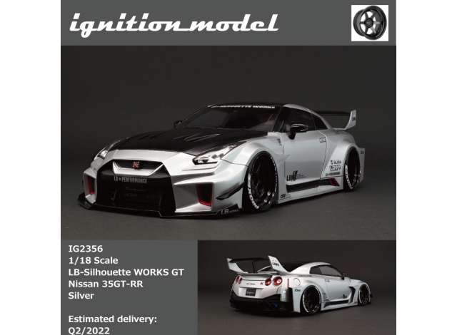 1/18 LB-WORKS Nissan 35 GT-RR with 20inch wheels, silver 1:18