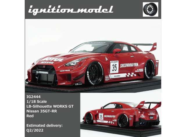 1/18 LB-WORKS Nissan 35 GT-RR with 20inch wheels, red 1:18