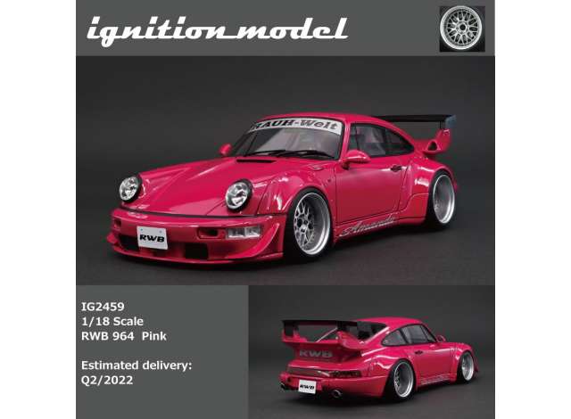 1/18 Porsche RWB 964, pink 1:18