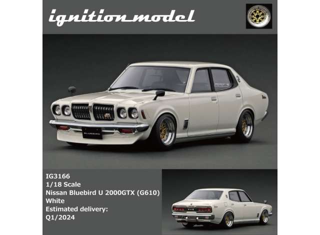 1/18 Nissan Bluebird U 2000GTX (G610), white  1:18