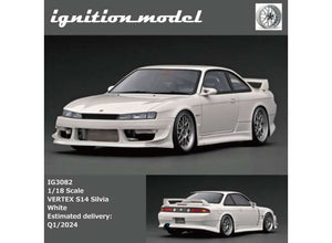 1/18 Vertex S14 Silvia BBS RG-R Wheels, white 1:18