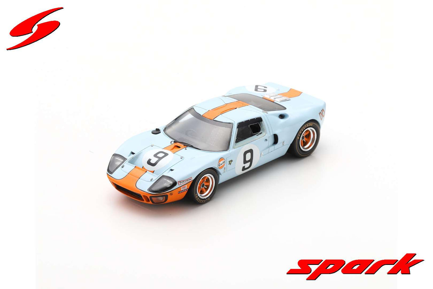 FORD GT 40 N.9 WINNER LM 1968 RODRIGUEZ-BIANCHI 1:43 REPR.