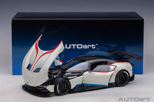 Indlæs billede til gallerivisning Aston Martin Vulcan, stratus white with blue and red stripes  1:18