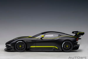 Aston Martin Vulcan, matt black with lime green stripes  1:18