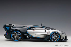 BUGATTI CONCEPT VISION GRAN TURISMO 2018 SILVER BLUE CARBON
