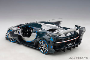 BUGATTI CONCEPT VISION GRAN TURISMO 2018 SILVER BLUE CARBON