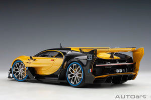BUGATTI CONCEPT VISION GRAN TURISMO 2018 MIDAS YELLOW CARBON BLACK