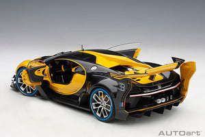 BUGATTI CONCEPT VISION GRAN TURISMO 2018 MIDAS YELLOW CARBON BLACK