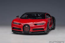 Indlæs billede til gallerivisning BUGATTI CHIRON SPORT 2019 ITALIAN RED/CARBON 1:18