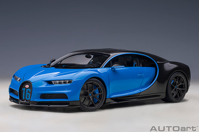 1/18 Bugatti Chiron Sport, racing blue/carbon 1:18