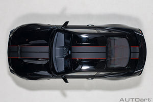 1/18 Ford Mustang Shelby GT350R, black/matt black stripes 1:18