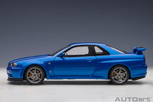 Indlæs billede til gallerivisning Nissan Skyline GT-R (R34) V-Spec II, bayside blue 1:18