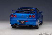 Indlæs billede til gallerivisning Nissan Skyline GT-R (R34) V-Spec II, bayside blue 1:18